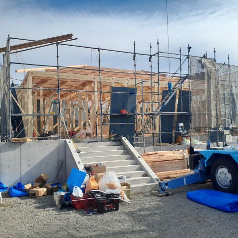 水口町貴生川第三区集会所、上棟！ 画像