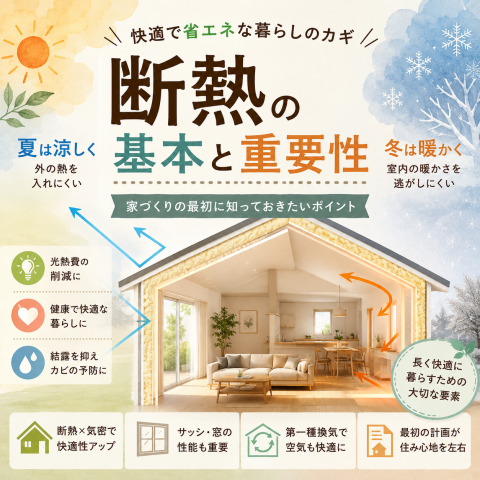断熱の基礎知識｜快適で省エネな住まいをつくるために アイキャッチ画像